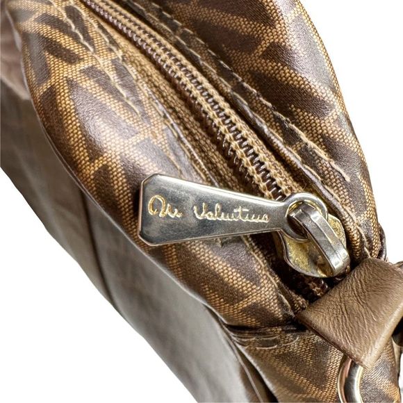 Vintage Mario Valentino PVC x Leather Monogram Crossbody Bag - 9” x 7.5” x 2” - Picture 7 of 13